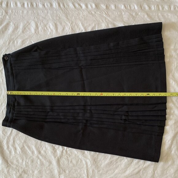 Women's Vintage Pleated Skirt by Fersten - Black - Size 8 - Made in Canada - Picture 5 of 9
